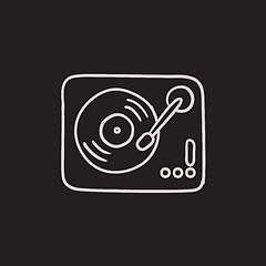 Image showing Turntable sketch icon.