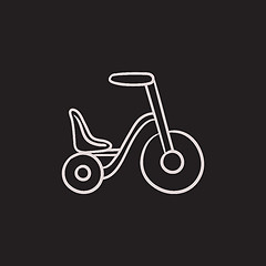 Image showing Child bike sketch icon.