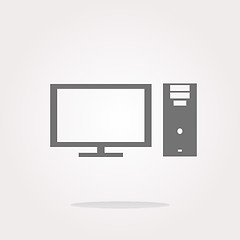 Image showing vector laptop or computer sign web button icon
