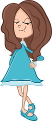 Image showing school girl cartoon character