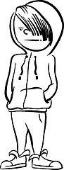 Image showing boy character coloring page