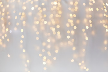 Image showing christmas decoration or garland lights bokeh