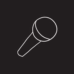 Image showing Microphone sketch icon.