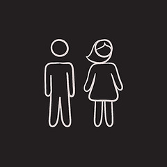 Image showing Couple sketch icon.