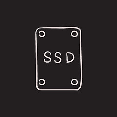 Image showing Solid state drive sketch icon.