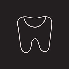 Image showing Tooth decay sketch icon.