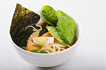 Image showing Fish ramen soup