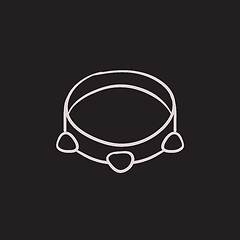 Image showing Tambourine sketch icon.