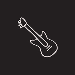 Image showing Electric guitar sketch icon.