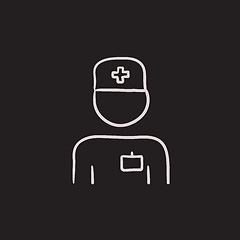 Image showing Nurse sketch icon.