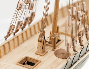 Image showing wooden ship model