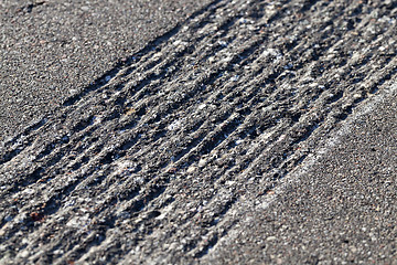 Image showing cut of asphalt, close-up