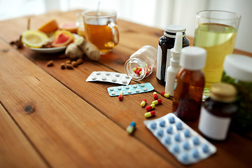 Image showing traditional medicine and synthetic drugs