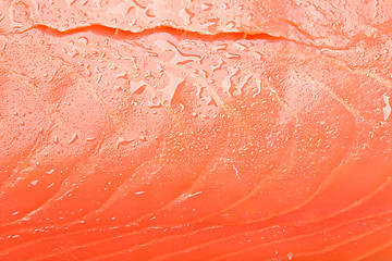 Image showing Salmon fish fillet closeup