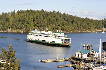 Image showing Ferry, Friday Harbor, San Juan Islands, WA