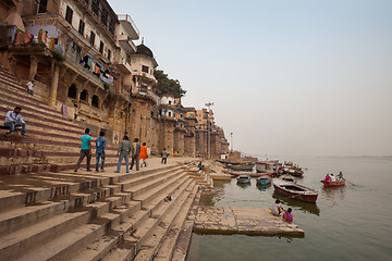 Image showing Chousatti Ghat, Varanasi, India