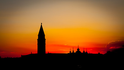 Image showing Sunset in Venice, Italy