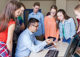 Image showing group of students and teacher at school classroom