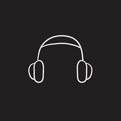 Image showing Headphone sketch icon.