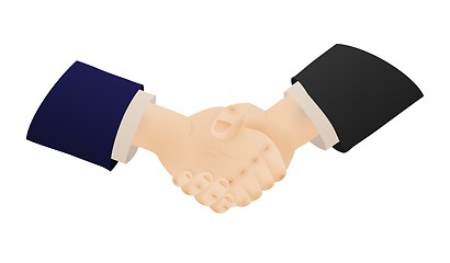 Image showing two shaking hands of businessmen