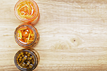 Image showing Canned vegetables above view