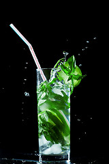 Image showing Mojito cocktail splash