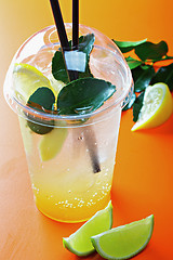 Image showing Ginger lemonade and ingredients