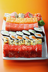Image showing Various sushi rolls