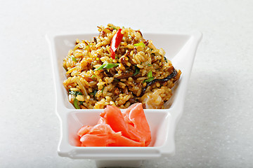 Image showing Vietnamese pilaf served with vegetables