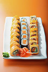 Image showing Salmon rolls