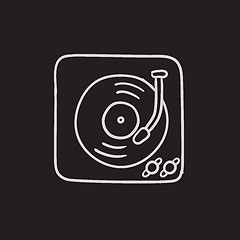 Image showing Turntable sketch icon.