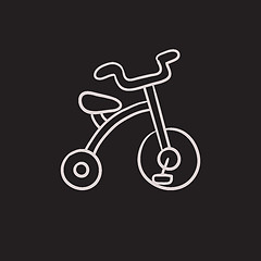 Image showing Child bike sketch icon.