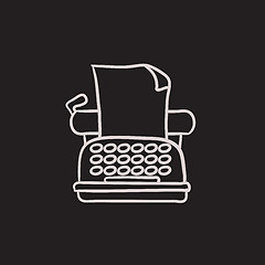 Image showing Typewriter sketch icon.