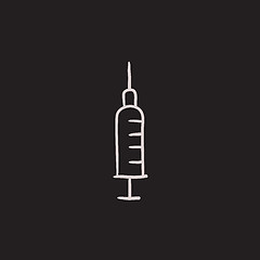 Image showing Syringe sketch icon.