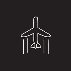 Image showing Cargo plane sketch icon.