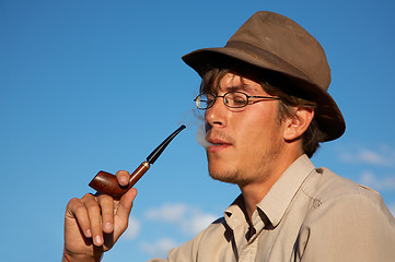 Image showing Man with tobacco-pipe