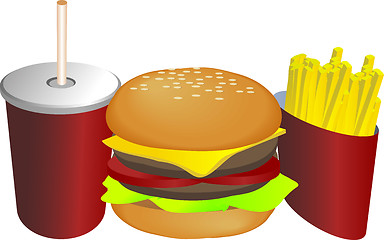 Image showing Combo meal illustration