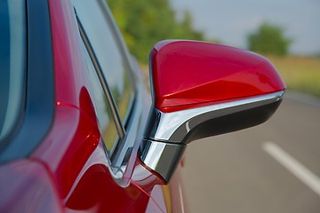 Image showing Car mirror closeup