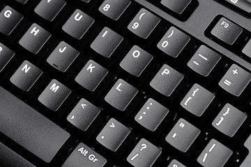 Image showing Black Keyboard Detail