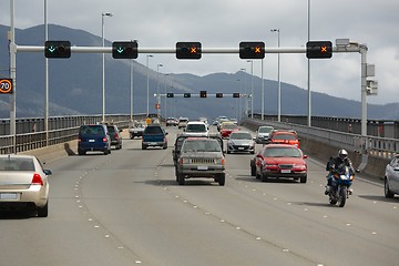 Image showing Traffic on Tasman Bridge, Hobart