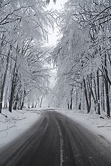 Image showing Snowy road conditions