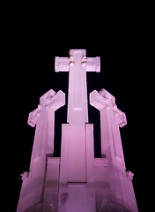 Image showing Crosses in the night