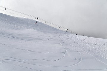 Image showing Skiing slopes in the ALps