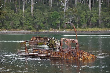 Image showing Shipwreck in the water