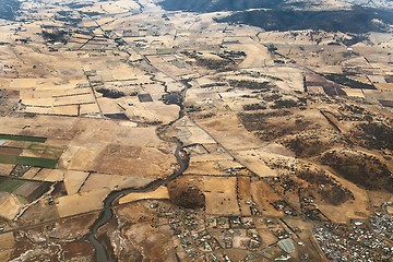 Image showing Cultivated Fileds from above