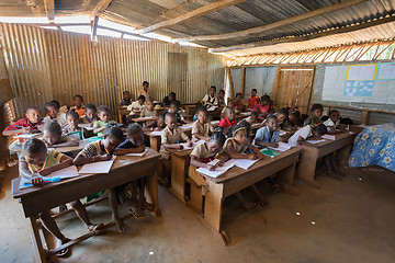 Image showing Malagasy school children in classroom