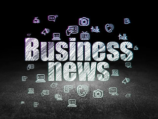 Image showing News concept: Business News in grunge dark room