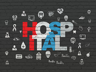 Image showing Medicine concept: Hospital on wall background