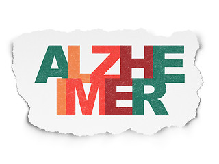 Image showing Medicine concept: Alzheimer on Torn Paper background