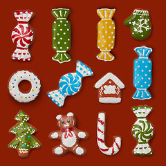 Image showing christmas gingerbread cookies